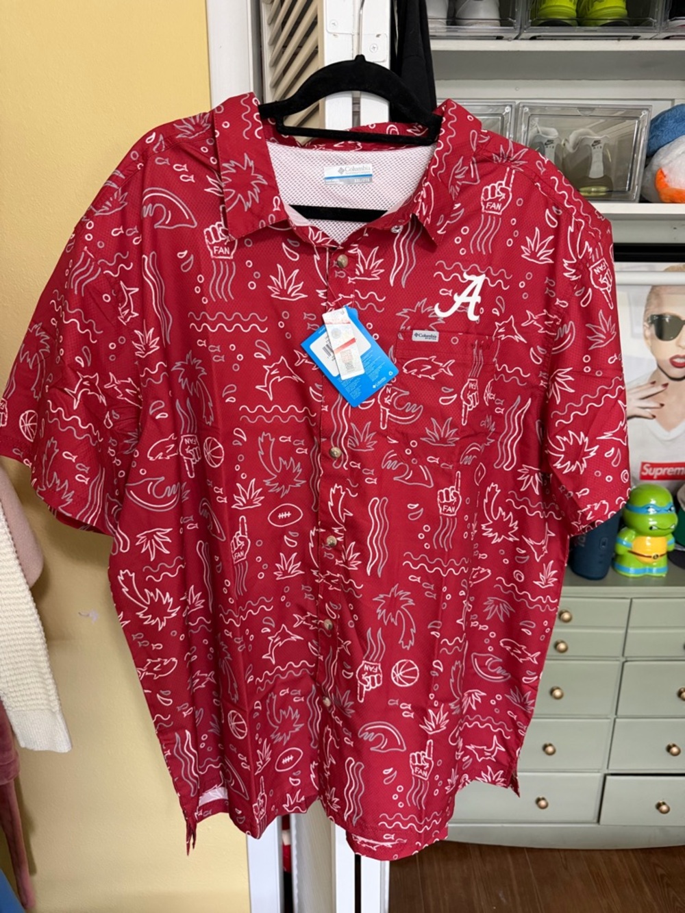 Columbia Men’s Alabama Crimson Short-Sleeve Logo Shirt XXL new